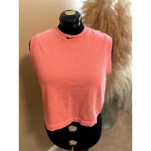 Nike Pink Retro Acid Rinse Sleeveless Crop Muscle Tank Size L